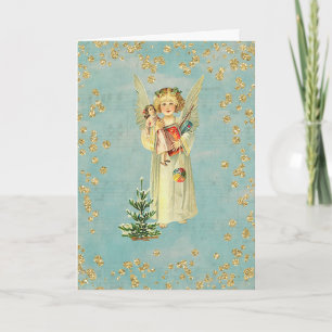 Cartão De Festividades Vintage Christmas Angel