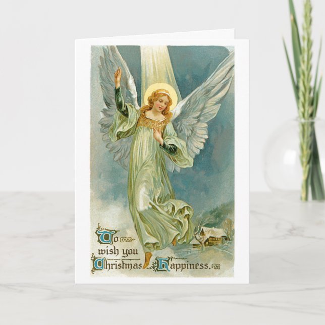 Cartão De Festividades Vintage Christmas Card #3 (Frente)