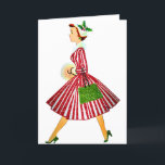 Cartão De Festividades vintage christmas lady<br><div class="desc">"vintage christmas lady ", "vintage christmas", "vintage xmas", "retro christmas", "1950s christmas", "rockabilly christmas" "1950s xmas", "ugly christmas" "christmas pinup", "christmas pin up", </div>