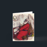 Cartão De Festividades Vintage Christmas, Thomas Nast Santa Claus Piano<br><div class="desc">Easy to customize Christmas holiday card.
Vintage illustration Christmas holiday design featuring a Victorian Santa Claus playing the piano. Jolly Saint Nicholas having fun making music. Artist: Thomas Nast.</div>