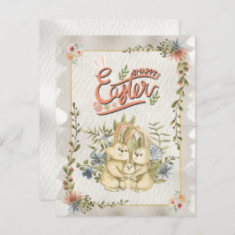 Cartão De Festividades Vintage Classic Felz pascoa Day