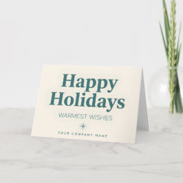 Cartão De Festividades Vintage Corporate Script Happy Holidays