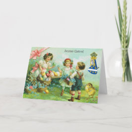 Cartão De Festividades Vintage Croata Sretan Uskrs - Páscoa