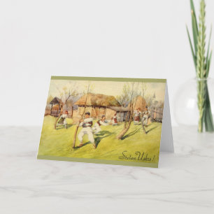 Cartão De Festividades Vintage Croata Sretan Uskrs - Páscoa