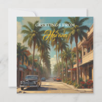 Vintage Cuba Viagem - Saudações De Havana