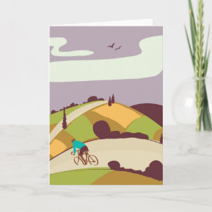 Cartão De Festividades Vintage Cycling Poster