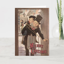 Cartão De Festividades Vintage Dickens Natal por Jessie Willcox Smith