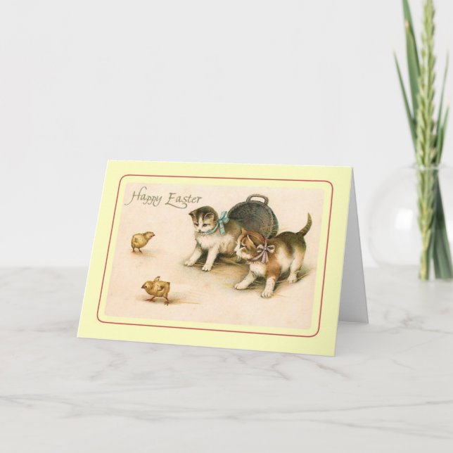 Cartão De Festividades Vintage Easter (Frente)