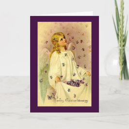 Cartão De Festividades Vintage Easter Blessings