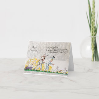 Cartão De Festividades Vintage Easter Greetings