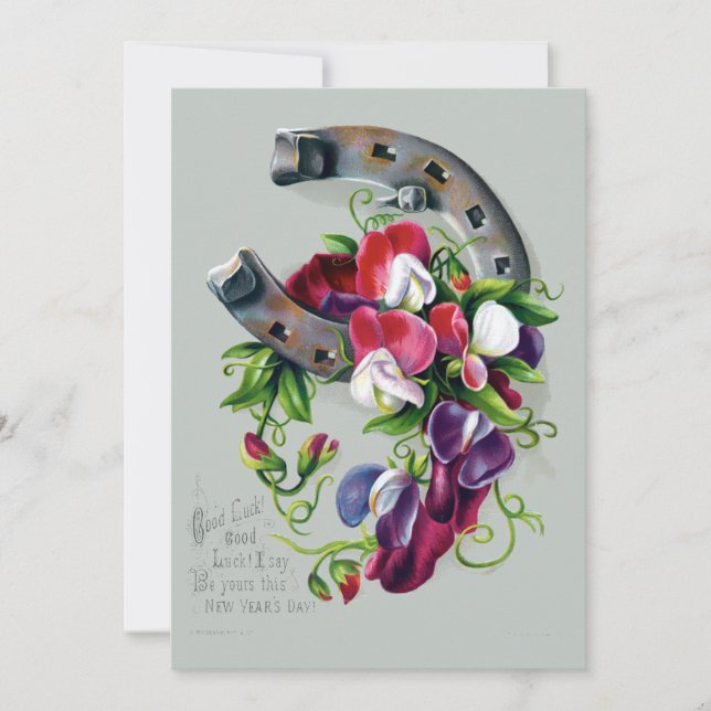 Cartão De Festividades Vintage era vitoriana (Frente)