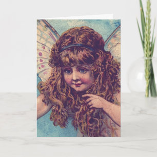 Cartão De Festividades Vintage Fairy, Christmas