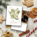 Cartão De Festividades Vintage Family Christmas Photo Boho Tis The Season<br><div class="desc">Este Natal será um pouco mais brilhante com estas modernas e vintagas cartas de natal,  como a água,  de nossa coleção de Natais vintages modernos acima. Este cartão tem uma camada de neve dourada.</div>