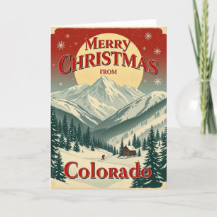Cartão De Festividades Vintage Felry Christmas do Colorado