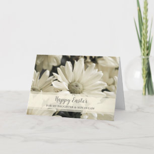 Cartão De Festividades Vintage Flowers Filho Filho Filha Felz pascoa na L