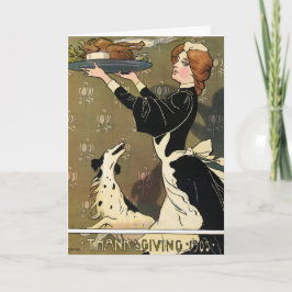 Cartão De Festividades Vintage Happy Thanksgiving Card
