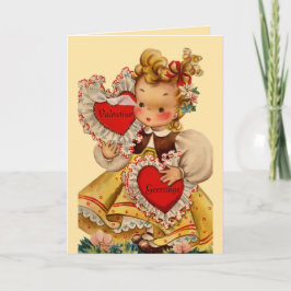 Cartão De Festividades Vintage Hearts Sweetheart