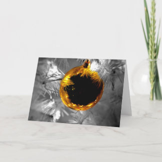 Cartão De Festividades Vintage Holiday Ornament Ball Gold