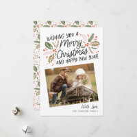 Vintage Holly Tilted Snapshot no Natal