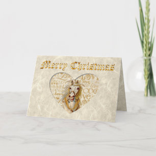 Cartão De Festividades Vintage Horse Christmas