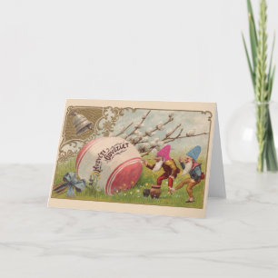 Cartão De Festividades Vintage Hungarian Húsvéti üdvözlet Easter Card