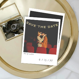 Cartão De Festividades Vintage Instant Photo Save The Date Card