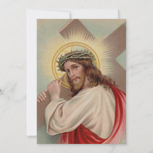 Cartão De Festividades Vintage Jesus Easter Greetings Holiday Card