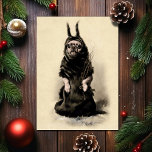 Cartão De Festividades Vintage Krampus Dog Christmas<br><div class="desc">Vintage Krampus cartão de Natal. Imagem de vintage de alta qualidade restaurada personalizada.</div>