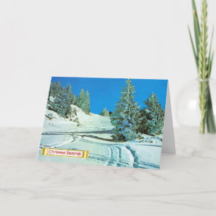 Cartão De Festividades Vintage Lapland, madeira norueguesa