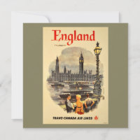 Vintage London Air Viagem Big Ben Parlamento