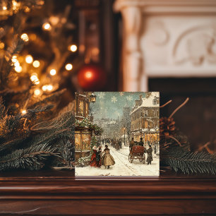 Cartão De Festividades Vintage London Winter Classic