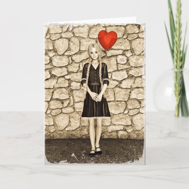 Cartão De Festividades Vintage Love (Frente)