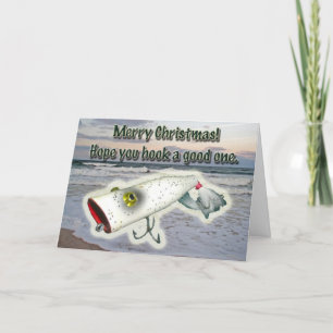 Cartão De Festividades Vintage Lure Merry Christmas Card