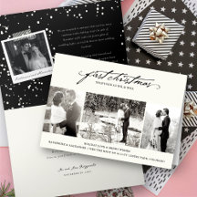 Vintage Manuscrito Primeiro Casamento de Foto de N