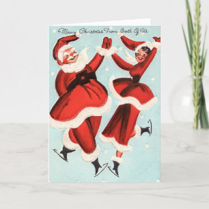 Cartão De Festividades Vintage - Merry Christmas from Both of Us,