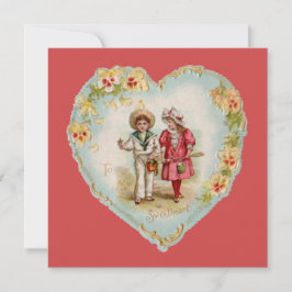 Cartão De Festividades Vintage Namorados amor