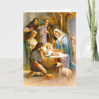 Cartão De Festividades Vintage natividade
