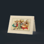 Cartão De Festividades Vintage Nostalgic Christmas Children Baking<br><div class="desc">Compartilhe Cartões de natal com os seus entes queridos com este maravilhoso cartão de Natais vintages retrógrados de ontem. Atentamente colado digitalmente em um fundo texturizado de naves de estilo antigo para torná-lo ainda mais clássico. Recapturar o espírito dos séculos XX e XIX. Traga o Espírito Ferioso de volta à...</div>