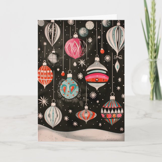 Cartão De Festividades Vintage Ornament Extravaganza (Frente)