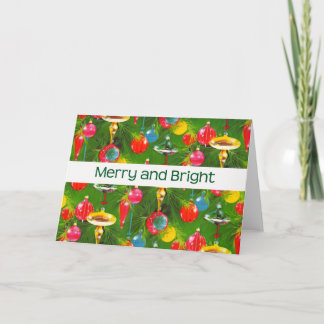 Cartão De Festividades Vintage Ornaments Holiday Card