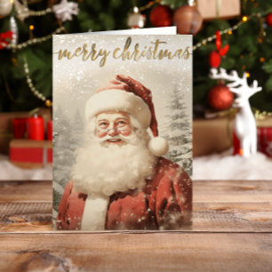 Cartão De Festividades Vintage Papais noeis Feliz Natal