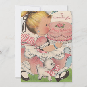 Cartão De Festividades Vintage Para A Avó Feliz Aniversário