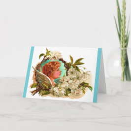 Cartão De Festividades Vintage Páscoa Angel