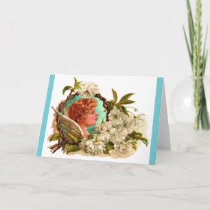 Cartão De Festividades Vintage Páscoa Angel