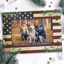 Vintage Patriotic American Flag Foto Natal