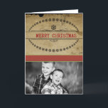 Cartão De Festividades vintage photo cards christmas card<br><div class="desc">vintage christmas card. Bring back the vintage of a bygone era with these fun vintage christmas cards.   Bring in the old with the new.  These fun photo cards.</div>