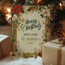 Vintage Poinsettia Natal