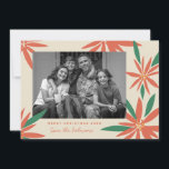 Cartão De Festividades Vintage Poinsettias Ivory Photo<br><div class="desc">Personalize com sua saudação ou mensagem para a época de feriados. Quadro original de Becky Nimoy. Adicione uma foto atrás ou uma mensagem. O padrão pode ser removido se desejar</div>