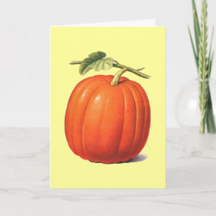 Cartão De Festividades Vintage Pumpkin