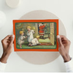 Cartão De Festividades Vintage Red Christmas Tree Papais noeis presentes<br><div class="desc">Este Cartaz de Natal Vermelhos,  Verdes e Feriados Beige com Jovem Senhora,  Árvore de Natal,  Ramo de Pinheiros e presentes serão perfeitos para o seu cartões de natal. Você também pode encontrar outras designs neste ponto na minha loja.</div>
